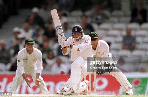 Mark Ramprakash of England in action during the 5th day of the 5th Ashes Test between England and Australia at The AMP Oval, London. Mandatory...