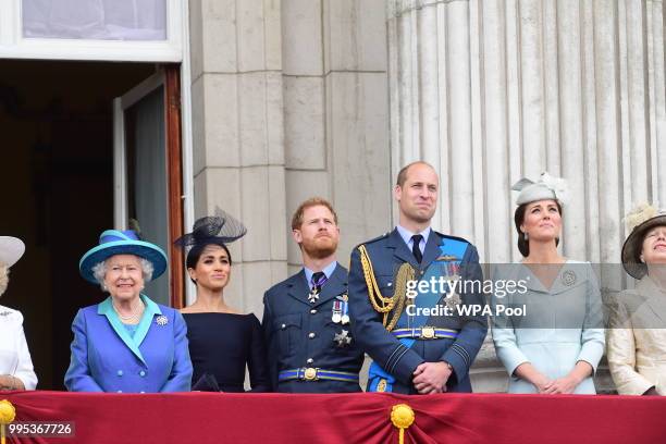 Queen Elizabeth II, Meghan, Duchess of Sussex, Prince Harry, Duke of Sussex, Prince William Duke of Cambridge, Catherine, Duchess of Cambridge and...