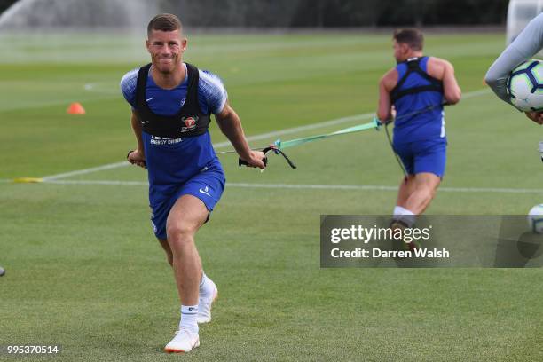 Ross Barkley of Chelsea during a training session at Chelsea Training Ground on July 10, 2018 in Cobham, England.