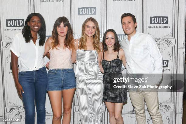 Brittany Jone-Cooper, Shannon Coffey, Chelsea Frei, Ali Kolbert and Lukas Thimm attend Build Brunch at Build Studio on July 10, 2018 in New York City.