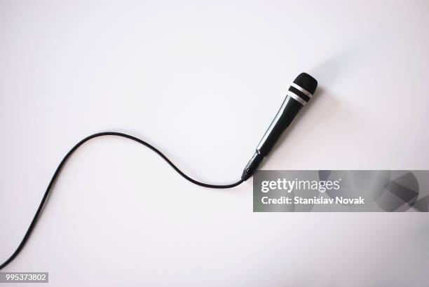 mike - microphone single object stock pictures, royalty-free photos & images