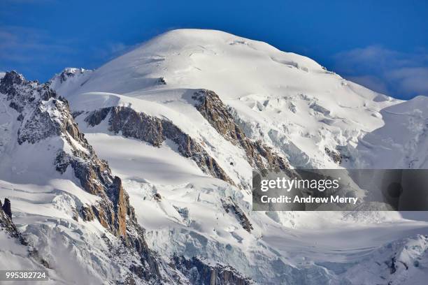 mont blanc summit, peak - pinnacle imagens e fotografias de stock