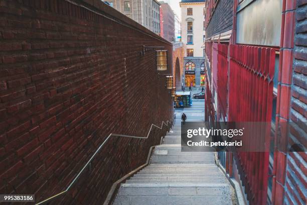 stairs on kungsgatan, stockholm, sweden - western european culture stock pictures, royalty-free photos & images