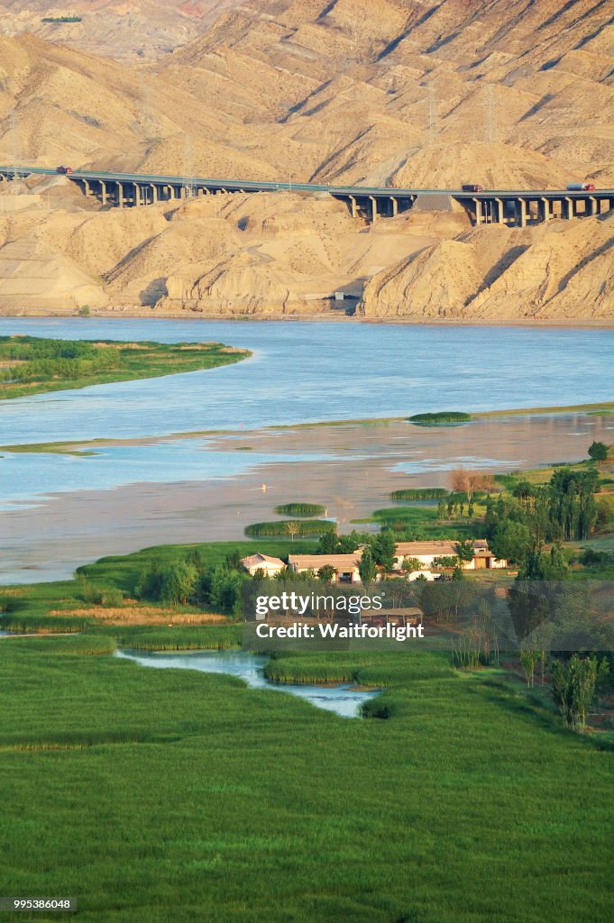 Yellow river scenery at Ningxia Province,China