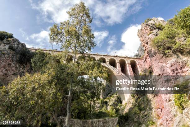 albercones viaduct, which is also called josefona or la fuente [the fountain or spring), málaga, andalusia, spain. - rz stock pictures, royalty-free photos & images