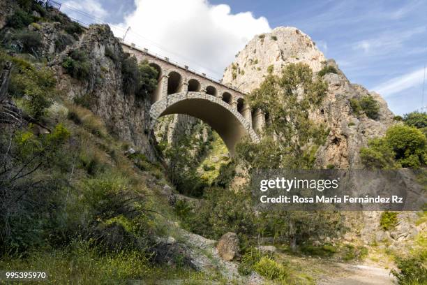 albercones viaduct, which is also called josefona or la fuente [the fountain or spring), málaga, andalusia, spain. - rz stock pictures, royalty-free photos & images