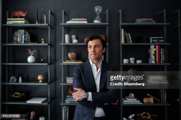 Chris Kelly, co-founder and chief innovation officer of Convene, stands for a photograph at the company's flagship workspace in New York, U.S., on...