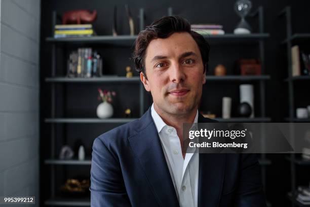 Chris Kelly, co-founder and chief innovation officer of Convene, stands for a photograph at the company's flagship workspace in New York, U.S., on...