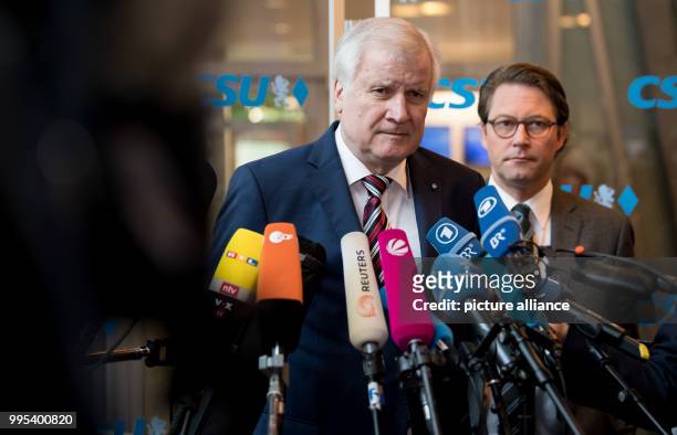 Bavarian premier Horst Seehofer attends a meeting of the CSU leadership in Munich, Germany, 25 September 2017. Photo: Sven Hoppe/dpa