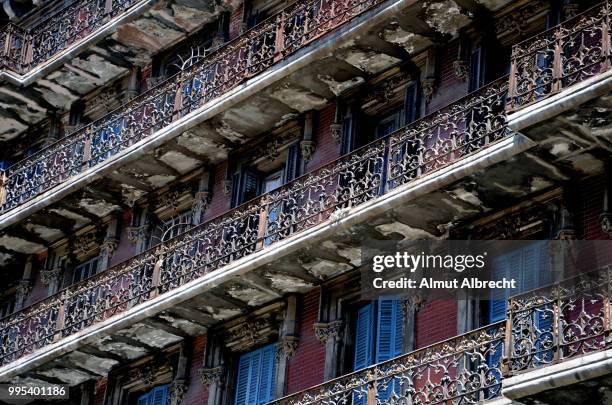 facade with balconys - almut albrecht stockfoto's en -beelden