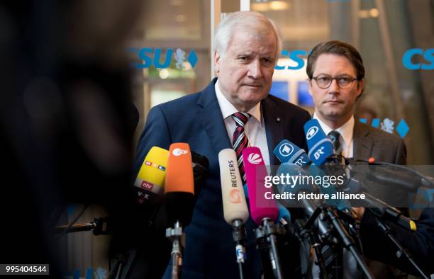 Bavarian premier Horst Seehofer attends a meeting of the CSU leadership in Munich, Germany, 25 September 2017. Photo: Sven Hoppe/dpa