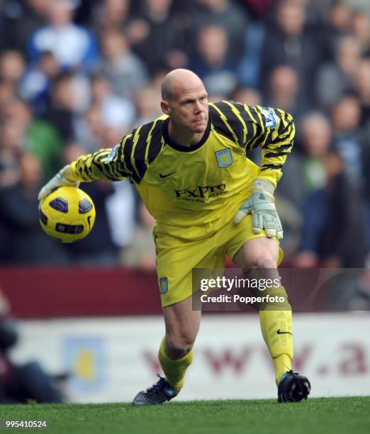 Brad Friedel of Aston Villa in action during the Barclays Premier League match between Aston Villa and Birmingham City at Villa Park on October 31,...