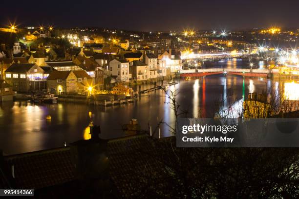 a cold night in whitby - kyle ward stock pictures, royalty-free photos & images