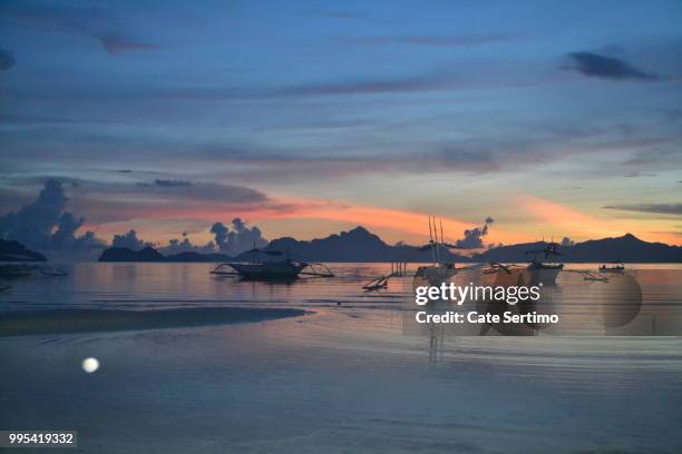 el nido sunset - nido stock pictures, royalty-free photos & images