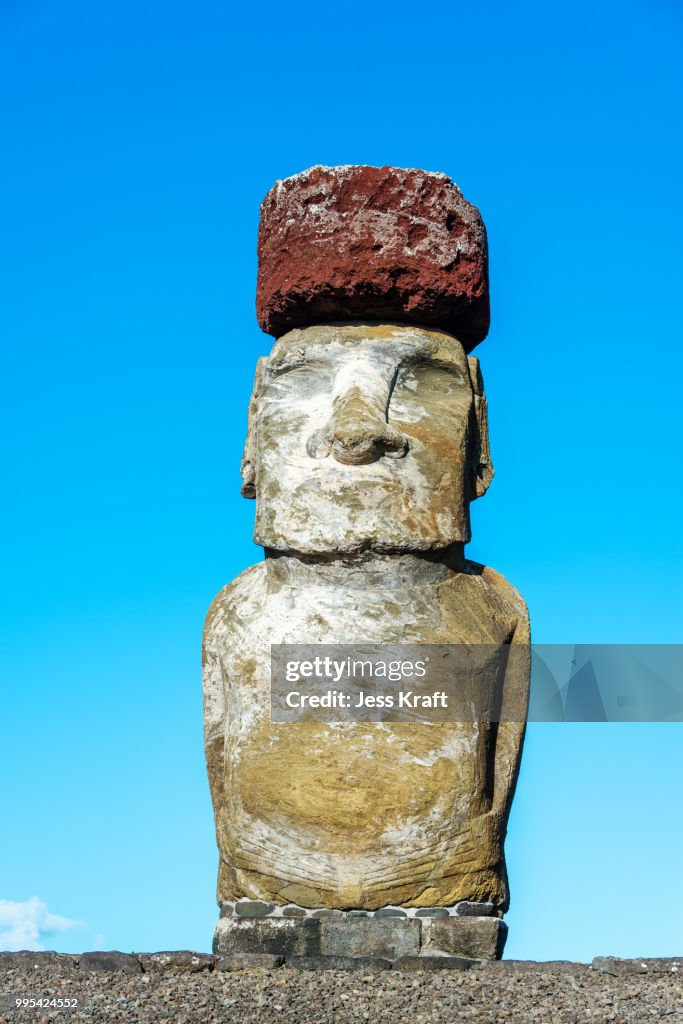 Single Moai Statue on Easter Island