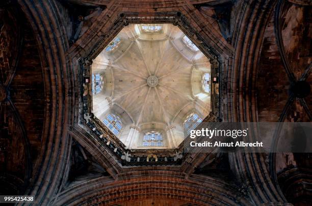 inside the cathedral in barcelona - almut albrecht bildbanksfoton och bilder
