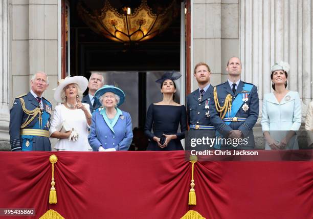 Prince Charles, Prince of Wales, Prince Andrew, Duke of York, Camilla, Duchess of Cornwall, Queen Elizabeth II, Meghan, Duchess of Sussex, Prince...