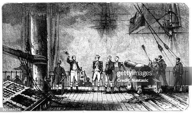 the campaign in the orient and the second coalition - east asia stock illustrations