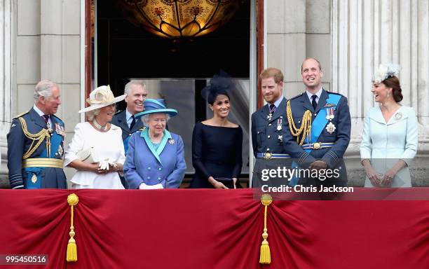 Prince Charles, Prince of Wales, Prince Andrew, Duke of York, Camilla, Duchess of Cornwall, Queen Elizabeth II, Meghan, Duchess of Sussex, Prince...