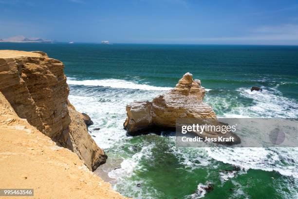 seascape in paracas, peru - paracas stock pictures, royalty-free photos & images