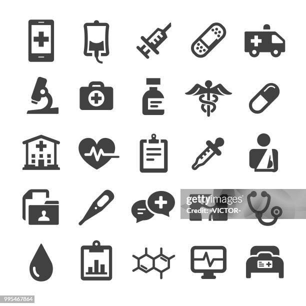 medical and healthcare icons - smart series - reflex hammer stock illustrations