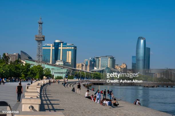 baku promenade, azerbaijan - baku stock pictures, royalty-free photos & images