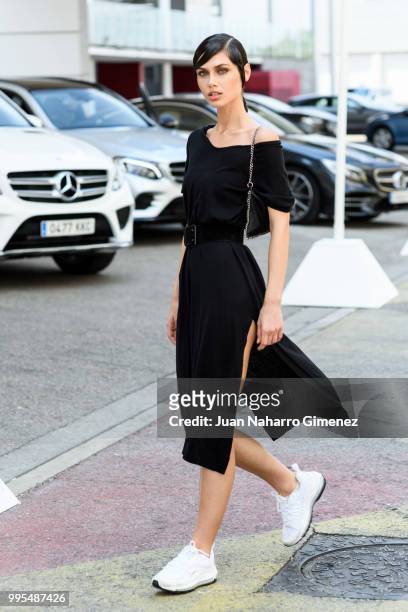 Vika Bronova wears & Others Stories dress during the Mercedes Benz Fashion Week Spring/Summer 2019 at IFEMA on July 10, 2018 in Madrid, Spain.