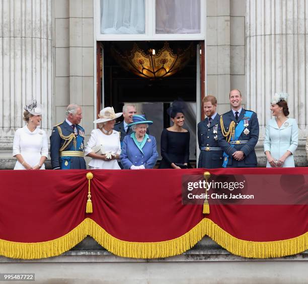 Prince Charles, Prince of Wales, Prince Andrew, Duke of York, Camilla, Duchess of Cornwall, Queen Elizabeth II, Meghan, Duchess of Sussex, Prince...