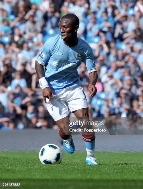 Shaun Wright-Phillips of Manchester City in action during the Barclays Premier League match between Manchester City and Blackburn Rovers at the City...