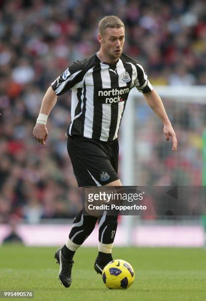 Kevin Nolan of Newcastle United in action during the Barclays Premier League match between Arsenal and Newcastle United at the Emirates Stadium on...