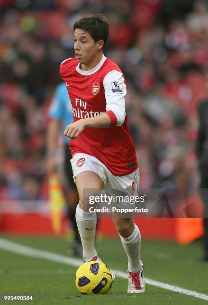 Samir Nasri of Arsenal in action during the Barclays Premier League match between Arsenal and Newcastle United at the Emirates Stadium on November 7,...