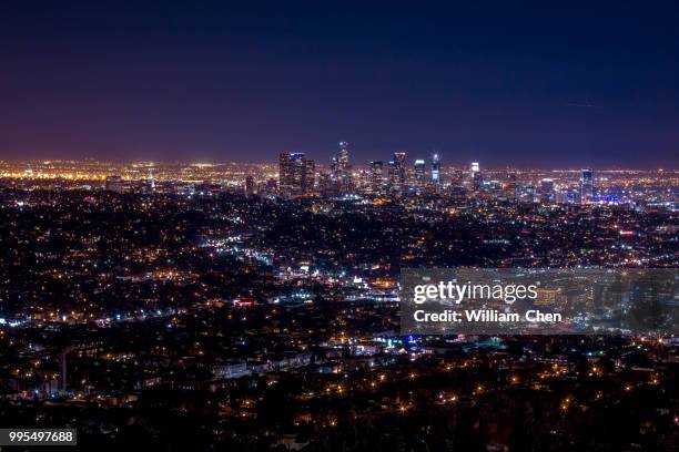 view from griffith park - william moon stockfoto's en -beelden