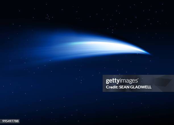 comet illustration - estrela cadente imagens e fotografias de stock