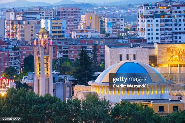 albania, tirana, resurrection cathedral, albanian orthodox church - albania stock-fotos und bilder