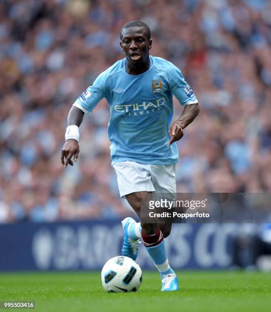 Shaun Wright-Phillips of Manchester City in action during the Barclays Premier League match between Manchester City and Blackburn Rovers at the City...