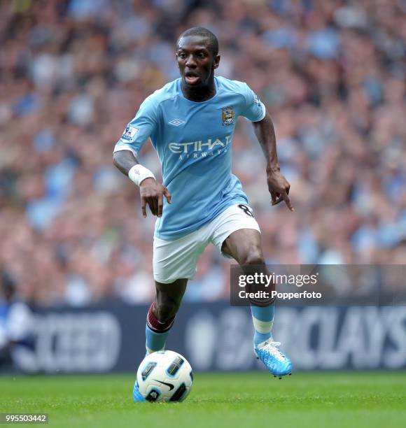 Shaun Wright-Phillips of Manchester City in action during the Barclays Premier League match between Manchester City and Blackburn Rovers at the City...