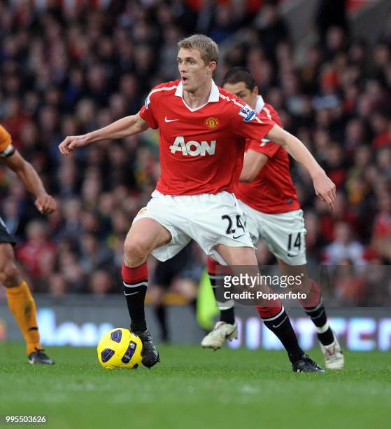 Darren Fletcher of Manchester United in action during the Barclays Premier League match between Manchester United and Wolverhampton Wanderers at Old...