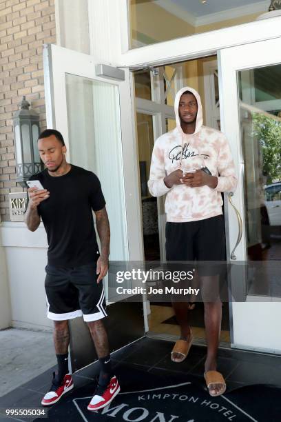 Dee Bost and Jaren Jackson Jr. #13 of the Memphis Grizzlies get lunch on July 4, 2018 in Salt Lake City, Utah. NOTE TO USER: User expressly...