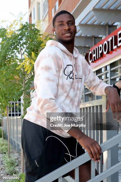 Jaren Jackson Jr. #13 of the Memphis Grizzlies gets lunch on July 4, 2018 in Salt Lake City, Utah. NOTE TO USER: User expressly acknowledges and...