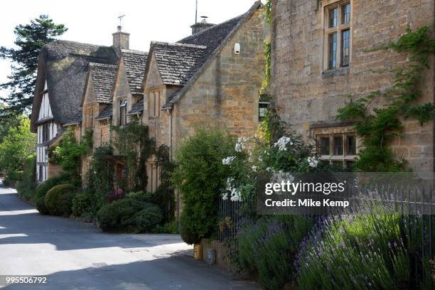 Stanton in The Cotswolds, United Kingdom. Stanton village is built almost completely of Cotswold stone, a honey-coloured Jurassic limestone. Several...