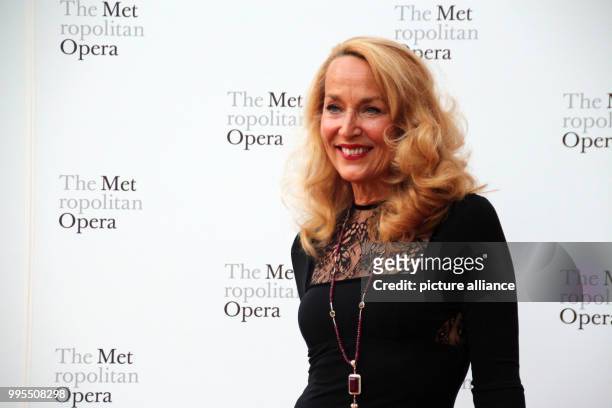 Former model Jerry Hall attends the season opening of the Metropolitan Opera in New York, US, 25 September 2017. Photo: Christina Horsten/dpa