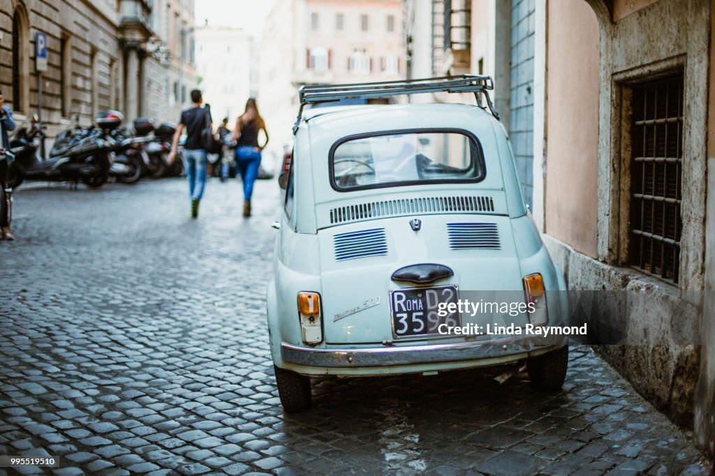 Fiat in Rome street, Italy