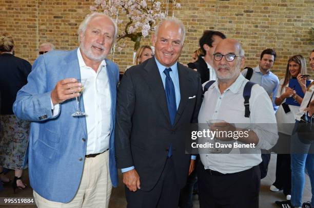 Nick Allott, Charles Finch and Alan Yentob attend the launch party for the inaugural Issue of "Drugstore Culture" at Chucs Serpentine on July 10,...