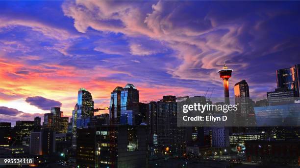 Calgary Fall Sunset 311 Calgary Skyline Sunset Stock Photos, High-Res Pictures, and Images ...