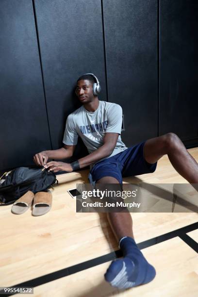 Jaren Jackson Jr. #13 of the Memphis Grizzlies before practice on July 5, 2018 at the University of Utah in Salt Lake City, Utah. NOTE TO USER: User...