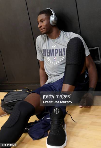 Jaren Jackson Jr. #13 of the Memphis Grizzlies before practice on July 5, 2018 at the University of Utah in Salt Lake City, Utah. NOTE TO USER: User...