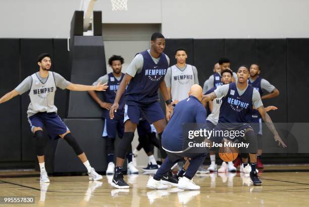 Jaren Jackson Jr. #13 of the Memphis Grizzlies during practice on July 5, 2018 at the University of Utah in Salt Lake City, Utah. NOTE TO USER: User...