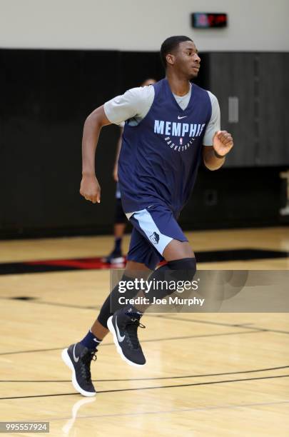 Jaren Jackson Jr. #13 of the Memphis Grizzlies during practice on July 5, 2018 at the University of Utah in Salt Lake City, Utah. NOTE TO USER: User...