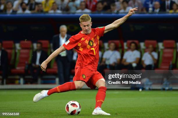 During the 2018 FIFA World Cup Russia Quarter Final match between Brazil and Belgium at Kazan Arena on July 6, 2018 in Kazan, Russia.