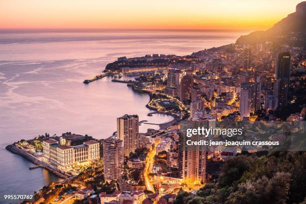 monaco living - monaco sunset stock pictures, royalty-free photos & images